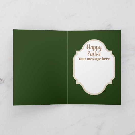 Kute retro  Pasen voegen bericht toe Feestdagen Kaart (Binnen)