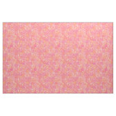 Kute Retro Peace Signaleert Girly Pink Pattern Stof (Yard (91,4 cm))