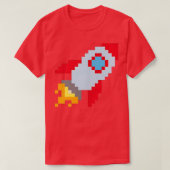 Kute retro-raketbeschietend ontwerp Little Roc T-shirt (Design voorkant)