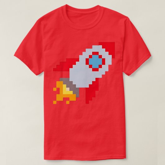 Kute retro-raketbeschietend ontwerp Little Roc T-shirt (Design voorkant)