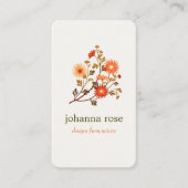 Kute Retro Wildbloemen Floral Visitekaartje (Voorkant)