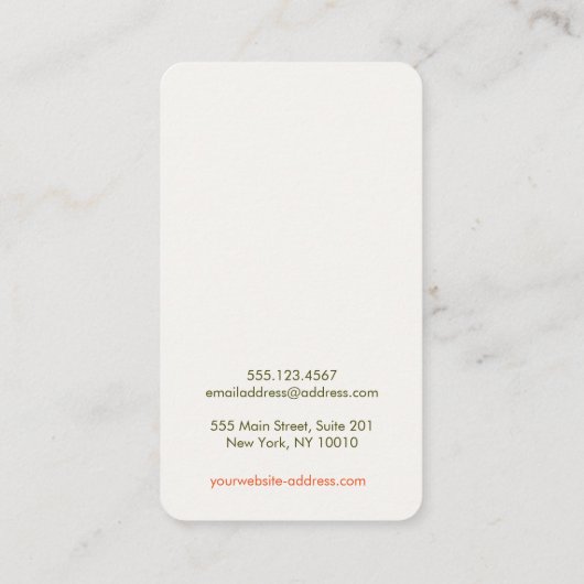 Kute Retro Wildbloemen Floral Visitekaartje (Achterkant)