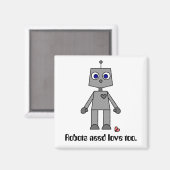 Kute robot met gebroken hart magneet (Voorkant / Achterkant)