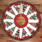 Kute rode groene patchwork kerstbomen kerstboom rok