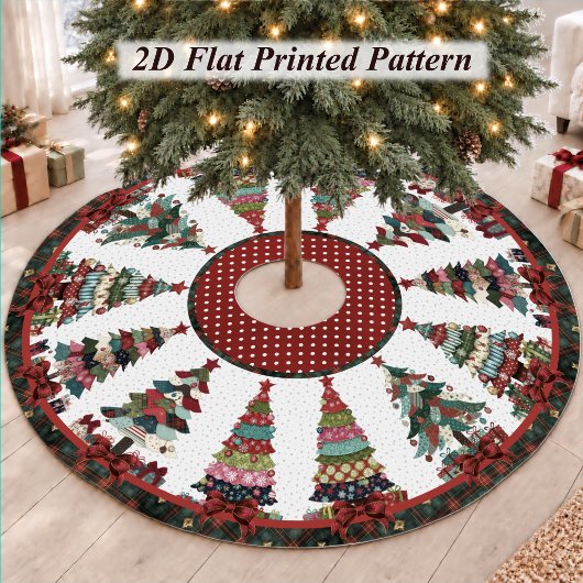 Kute rode groene patchwork kerstbomen kerstboom rok