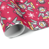 Kute rode kerstpinguïns met vakantiewrap cadeaupapier (Rol Hoek)