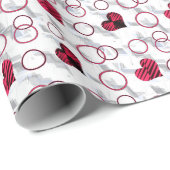 Kute rode zwarte harten cadeaupapier (Rol Hoek)