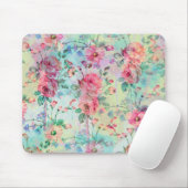 Kute romantische rozen florale verf waterverven muismat (Met muis)