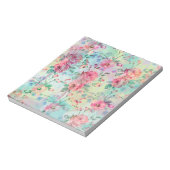Kute romantische rozen florale verf waterverven notitieblok (Linkerzijde)