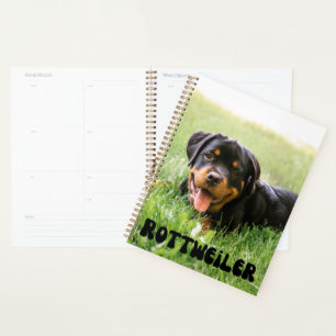Kute rottweiler Puppy Calendar Planner
