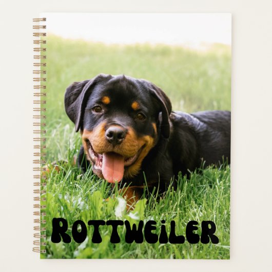 Kute rottweiler Puppy Calendar Planner (Voorkant)