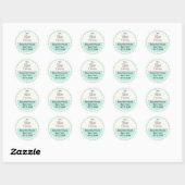 Kute Round Labels (groene stiches) (Vel)