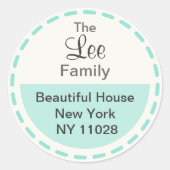 Kute Round Labels (groene stiches) (Voorkant)