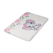 Kute roze Baby Elephant and Roos Border Badmat (Gekanteld)
