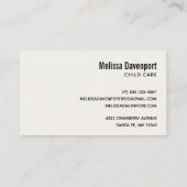 Kute roze Baby Elephant and Roos Border Visitekaartje (Achterkant)