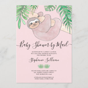 Kute roze Baby shower per post Kaart