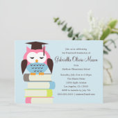 Kute roze/blauwe kieuwen | Uitnodiging voor de gra (Staand voorkant)