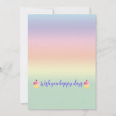 Kute roze cupcake Birthday Kaart (Achterkant)