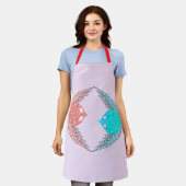 Kute roze en blauwe Tortelduifjes Schort (Gedragen)