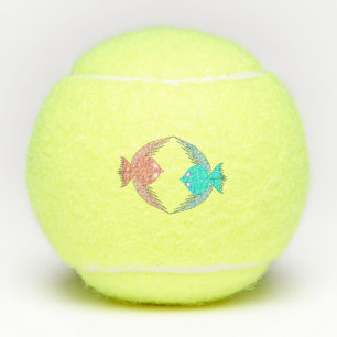 Kute roze en blauwe Tortelduifjes Tennisballen