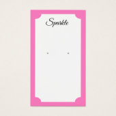 Kute roze en Green Earring Display Card Visitekaartje (Voorkant)
