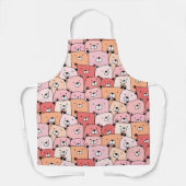 Kute roze en Oranje Beren Schort (Voorkant)