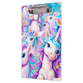 Kute roze en Paarse eenden en regenbogen Klembord (Links)