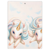 Kute roze en Paarse eenden en regenbogen Klembord (Achterkant)