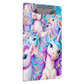 Kute roze en Paarse eenden en regenbogen Klembord (Rechts)