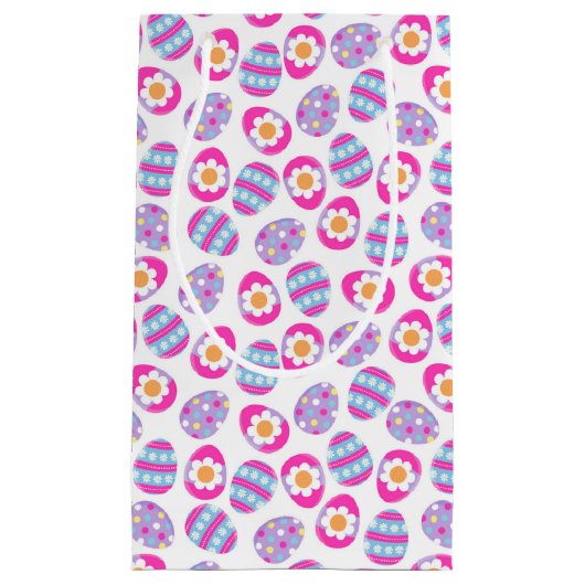 Kute roze en Paarse paaseieren Klein Cadeauzakje (Voorkant)