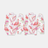 Kute roze Flamingo patroon strandbox Bedankdoosjes (Uitgevouwen)