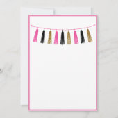 Kute  roze glitter bedankkaart (Achterkant)