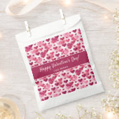 Kute roze harten met aangepaste tekst Valentijnsda Bedankzakje (Geknipt)