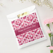 Kute roze harten met aangepaste tekst Valentijnsda Bedankzakje (Gezegeld)