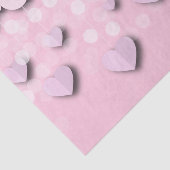 Kute roze harten op strengen & wolken Valentijnse Tissuepapier (Detail)