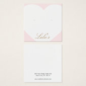 Kute roze hartenstaafscherm vierkante visitekaartjes (Voorkant /achterkant)