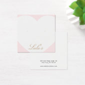 Kute roze hartenstaafscherm vierkante visitekaartjes (Bureau)