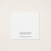 Kute roze hartenstaafscherm vierkante visitekaartjes (Achterkant)