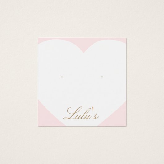 Kute roze hartenstaafscherm vierkante visitekaartjes (Voorkant)