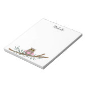 Kute roze hartwrijving op de speciale naam van de notitieblok (Linkerzijde)