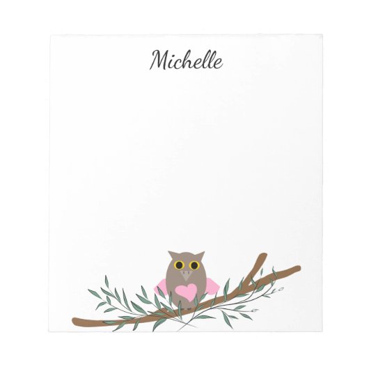 Kute roze hartwrijving op de speciale naam van de notitieblok (Voorkant)