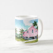 Kute roze katoen op de Mok van het strand van Fort (Voorkant rechts)