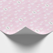Kute roze kerstbomen, aangepast cadeaupapier (Hoek)