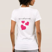 Kute roze liefde en harten t-shirt (Achterkant)