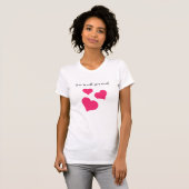 Kute roze liefde en harten t-shirt (Voorkant volledig)