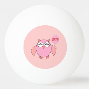 Kute roze liefde voor je opstapelen pingpongbal