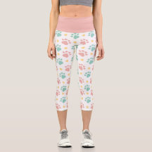 Kute roze n Blue Paw Print Pet Lover