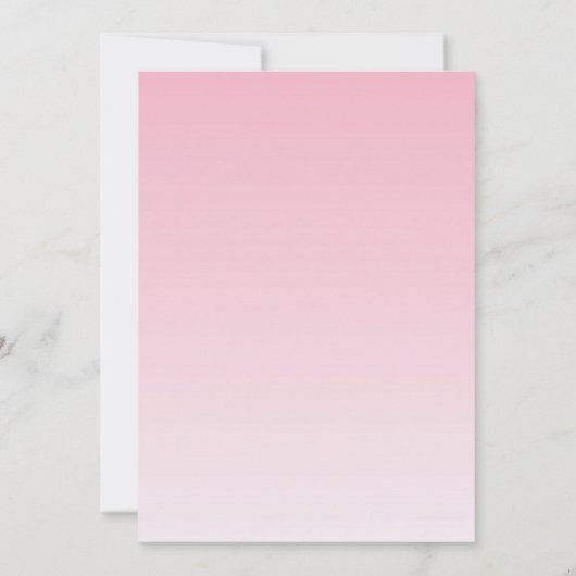 Kute roze onder de uitnodiging tot het Zee (Achterkant)