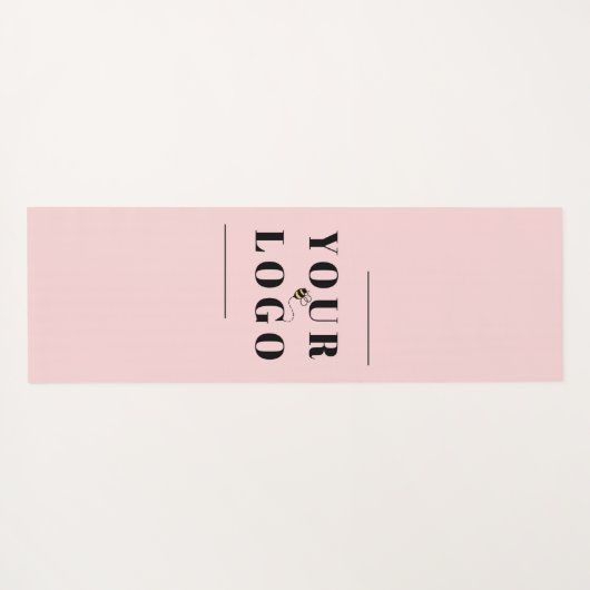 Kute roze persoonlijke zakelijke Logo Yogamat (Achterkant (horizontaal))