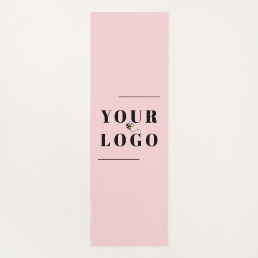 Kute roze persoonlijke zakelijke Logo Yogamat (Achterkant)